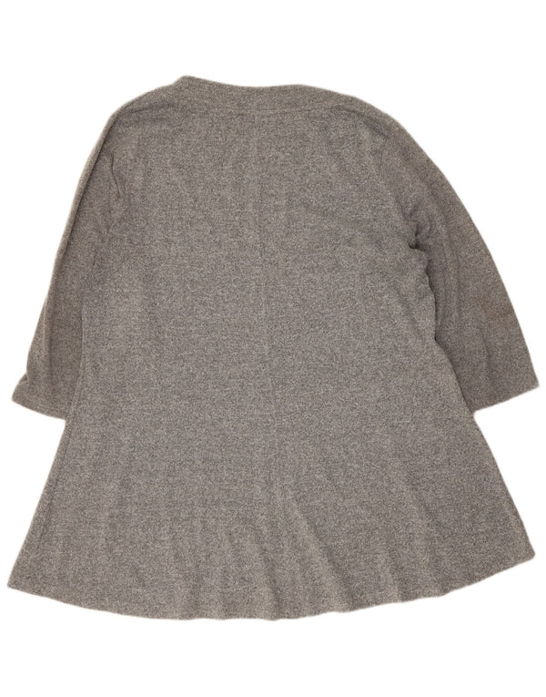 Vestido feminino Marks & Spencer com estampa A-Line Reino Unido 16 grande cinza floral