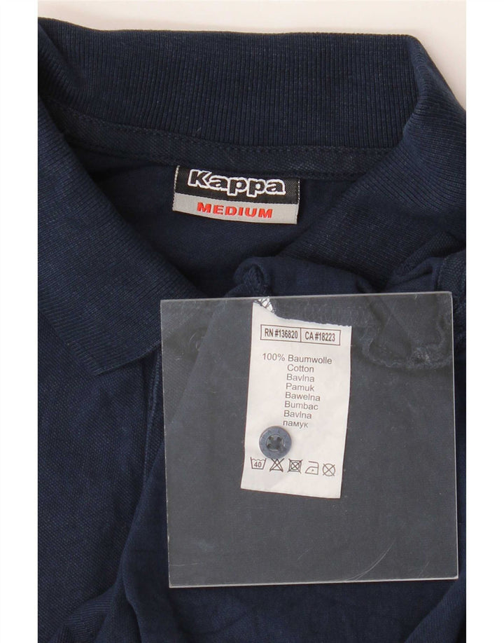 Camisa polo masculina Kappa de algodão azul marinho médio