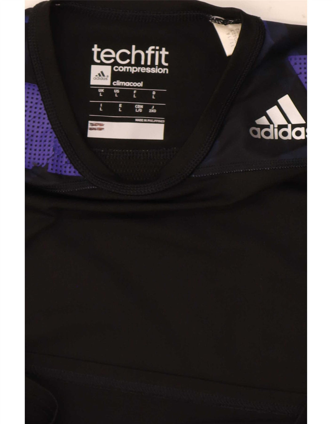 Adidas Mens Climacool Top Manga 3/4 Grande Bloco Colorido Preto