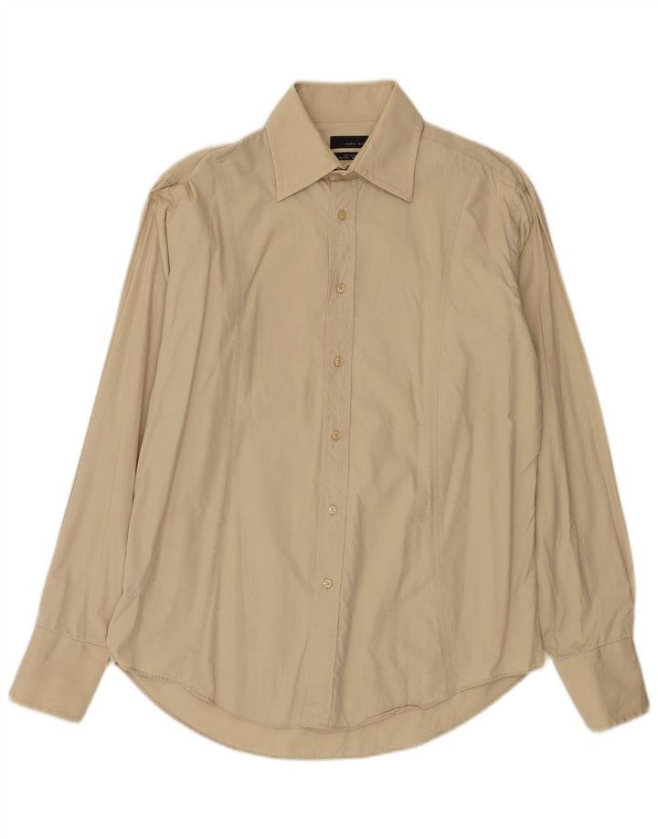 Camisa masculina Zara XL algodão bege
