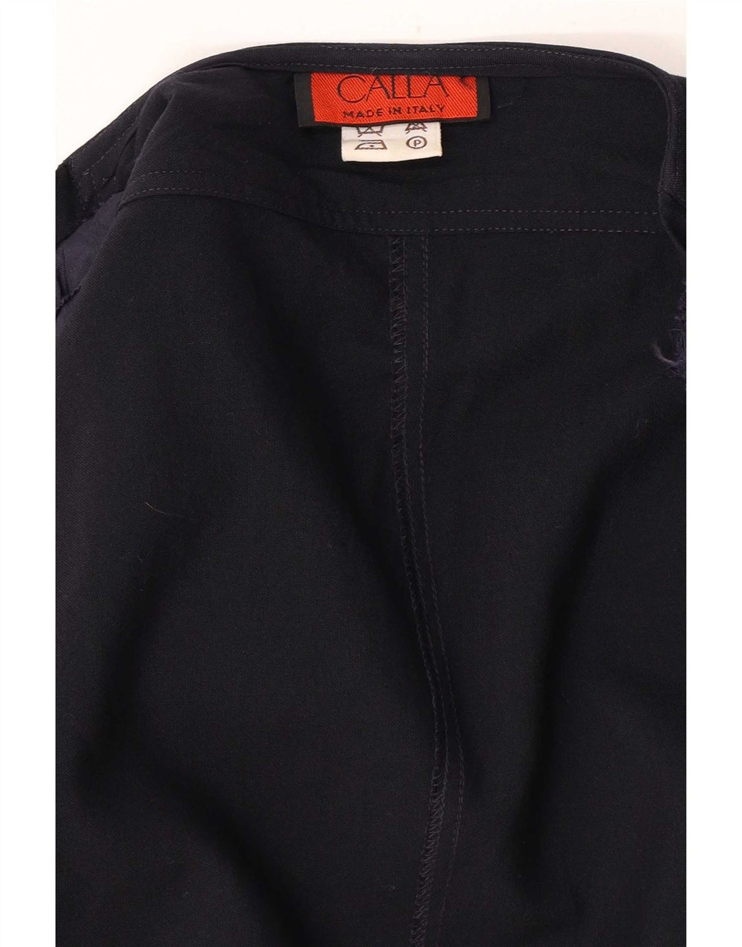 Jaqueta blazer aberta feminina vintage com ajuste solto IT 46 grande lã azul marinho