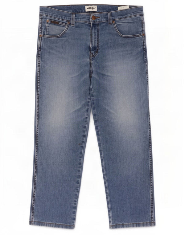 Wrangler Masculino Texas Straight Jeans W33 L30 Azul Algodão