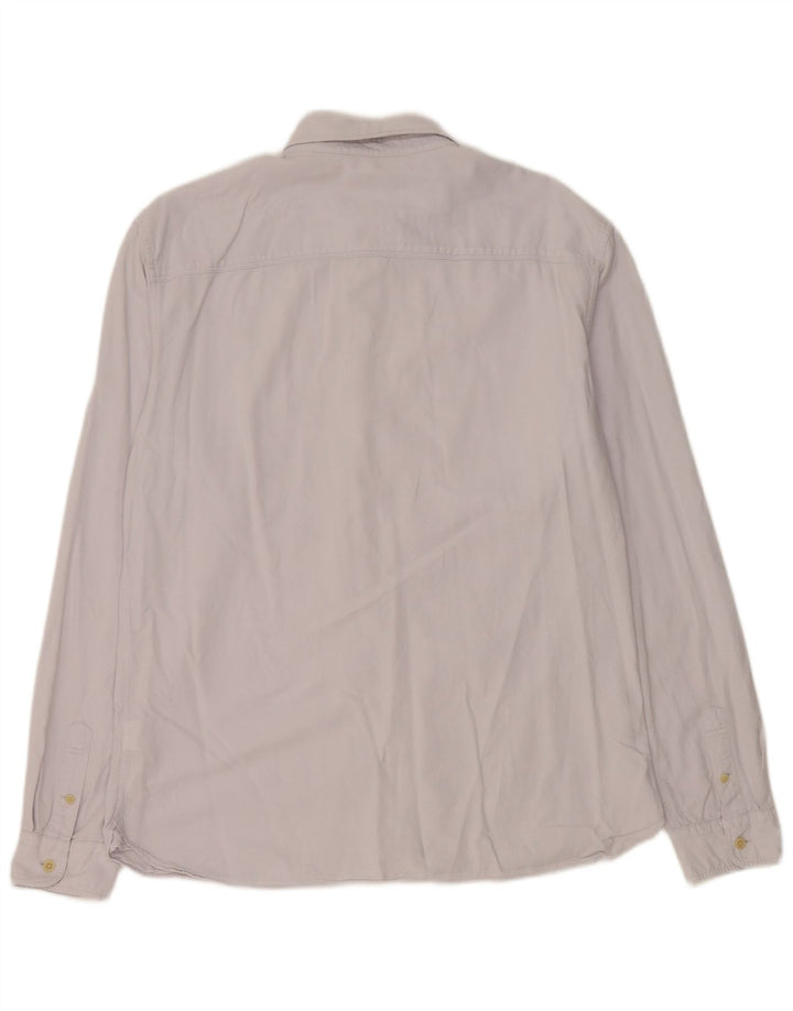 Camisa masculina ALL SAINTS grande algodão cinza