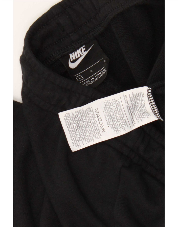 Calça de treino masculina Nike joggers grande algodão preto