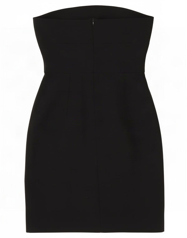 Zara Womens Strapless Dress UK 8 Small Black Polyester