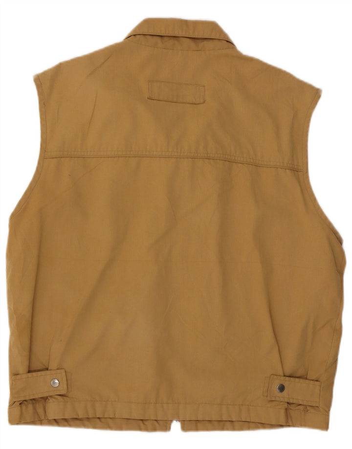 SEVEN 7 Mens Utility Gilet UK 40 Grande Algodão Bege