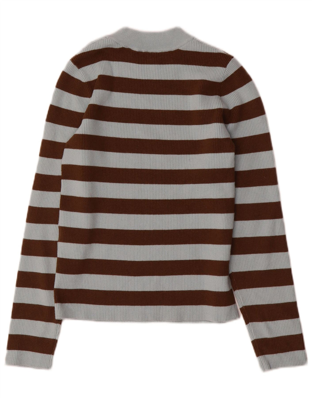 Suéter feminino Levi's com gola redonda UK 12 acrílico listrado azul médio