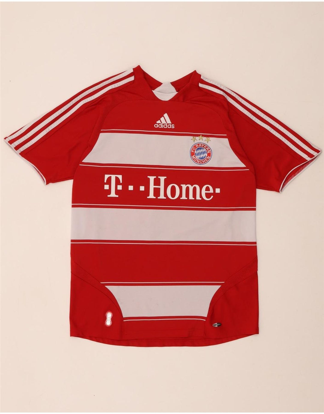 ADIDAS Meninos FC Bayern Munchen Camiseta gráfica Top 15-16 Anos Listrado Vermelho