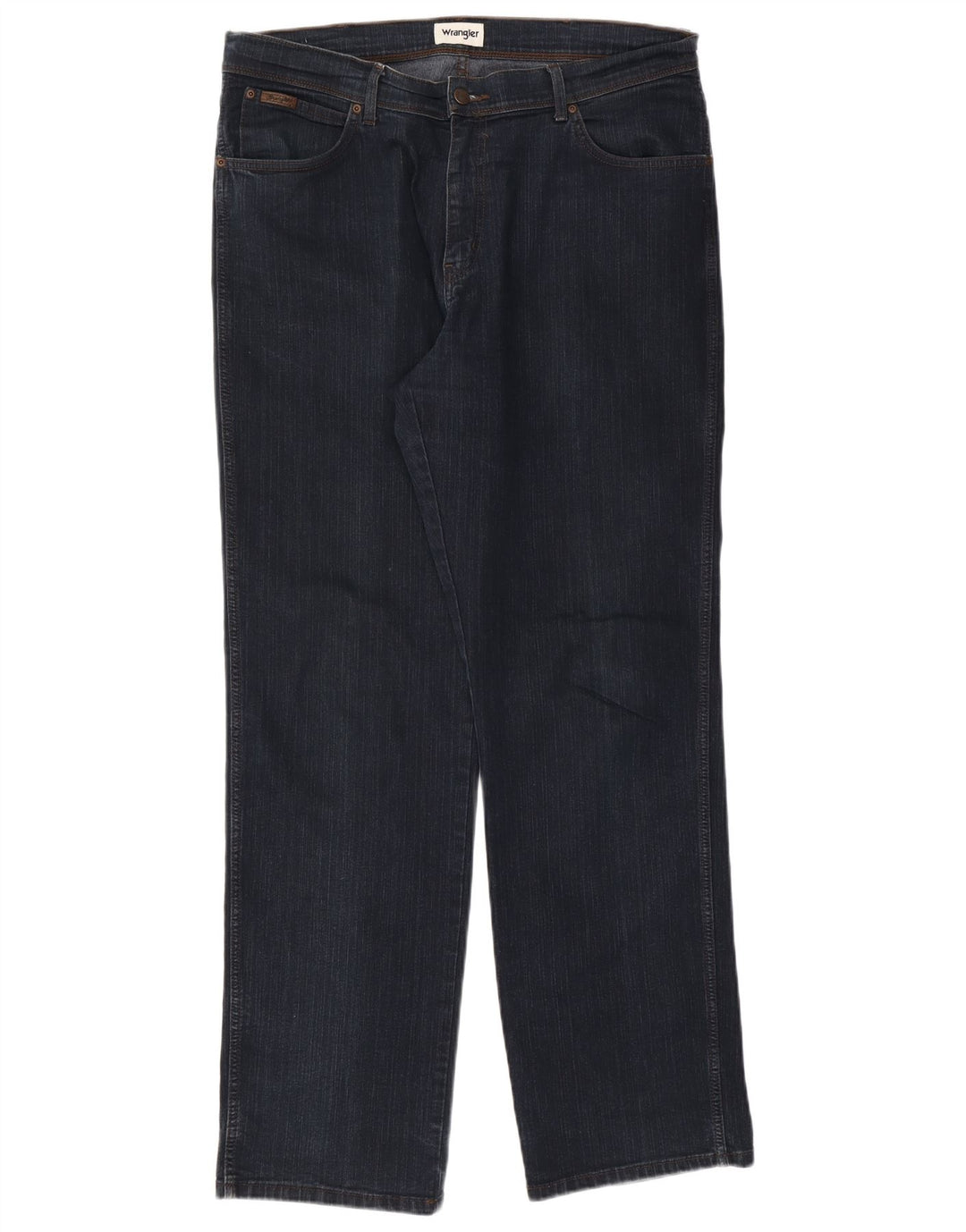 Wrangler Masculino Texas Straight Jeans W38 L34 Azul Marinho Algodão