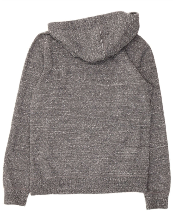 Jumper feminino com capuz gráfico Champion UK 12 poliéster manchado cinza médio
