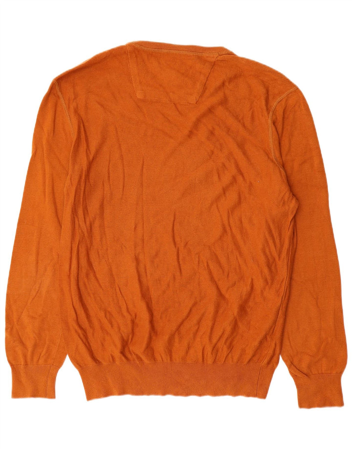 Suéter masculino Timberland Regular Fit com gola redonda, grande algodão laranja