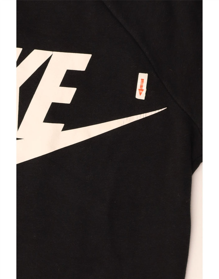 Moletom feminino Nike Crop Oversized Graphic Jumper UK 10 Pequeno Preto