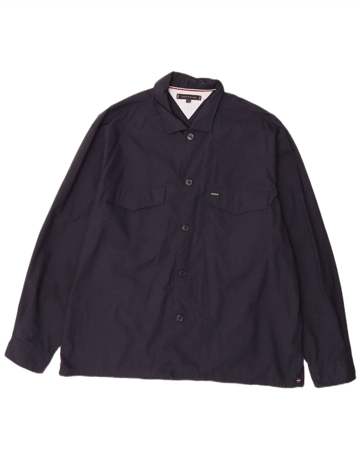 Camisa masculina TOMMY HILFIGER XL azul marinho algodão
