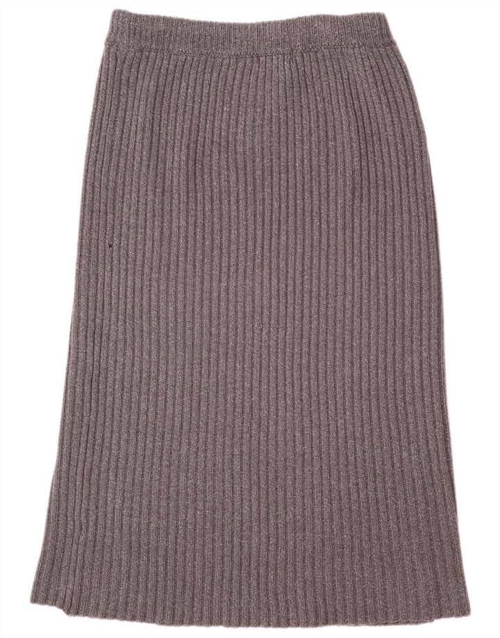 Saia midi feminina JOHN ROCHA grande W34 lã cinza