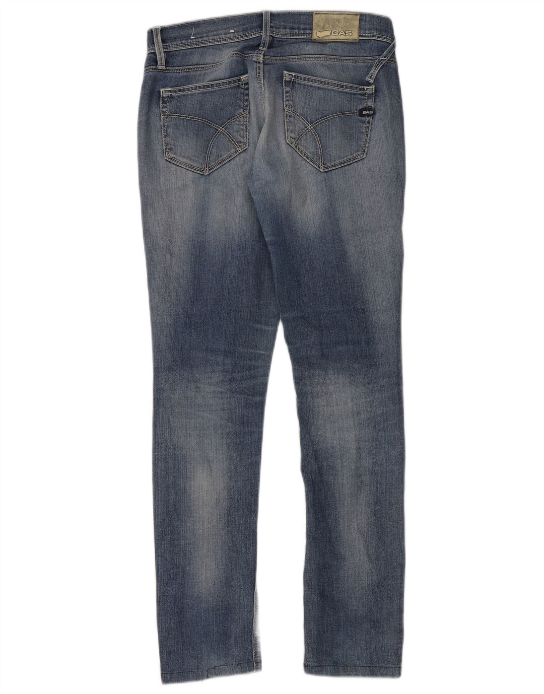 Gas Womens Slim Jeans W30 L30 Azul Algodão