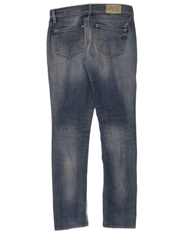 Gas Womens Slim Jeans W30 L30 Azul Algodão