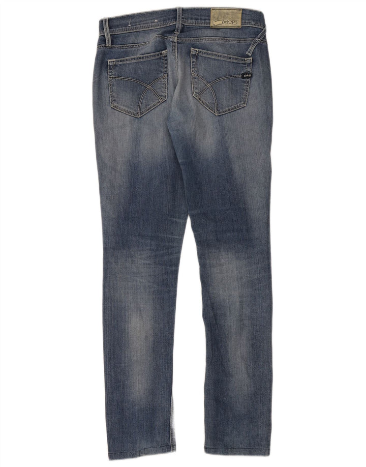Gas Womens Slim Jeans W30 L30 Azul Algodão