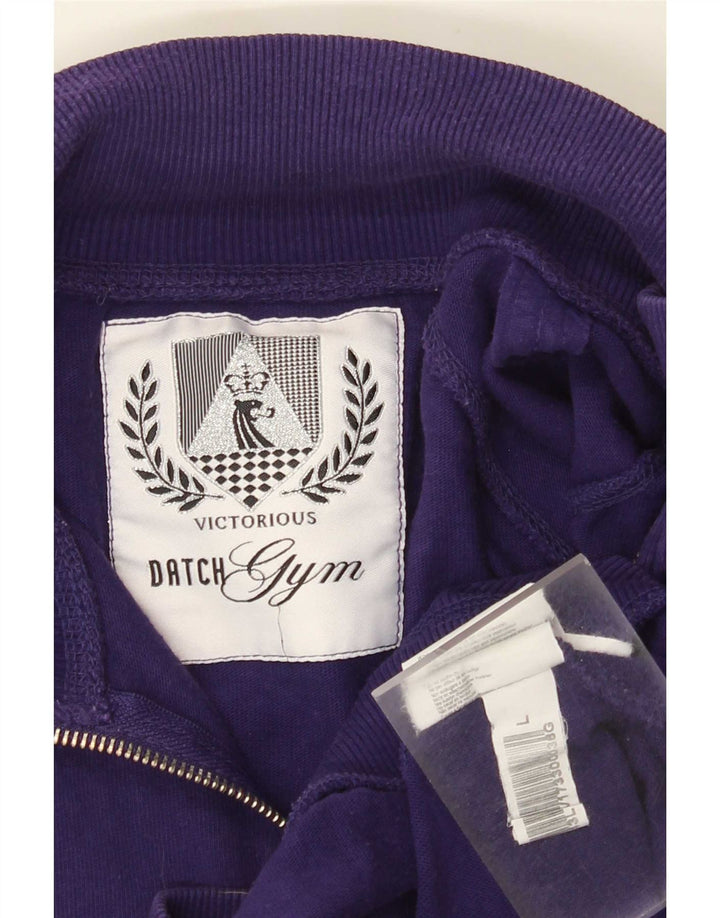 Jaqueta masculina de agasalho gráfico Datch de algodão roxo grande