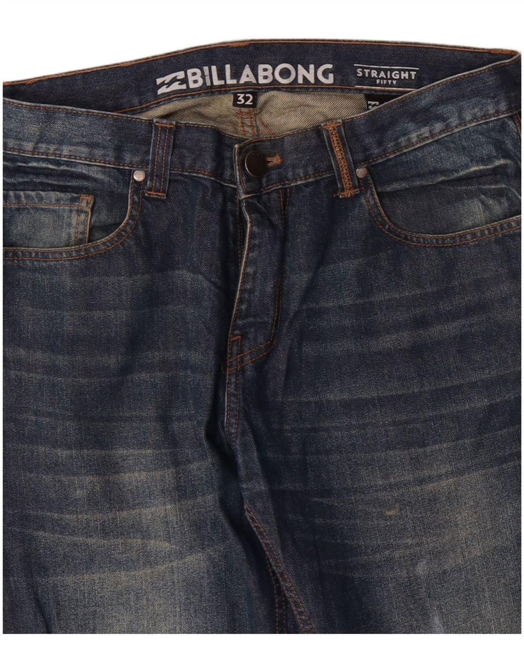 Calça jeans reta masculina Billabong W32 L32 algodão azul