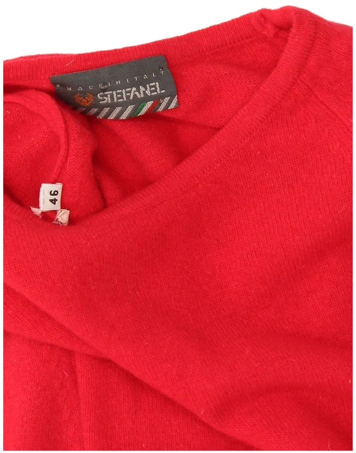 Suéter feminino Stefanel com gola redonda IT 46 rosa grande
