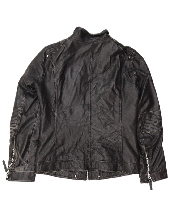 Jaqueta feminina de couro para motociclista Isaco & Kawa IT 44 couro preto médio