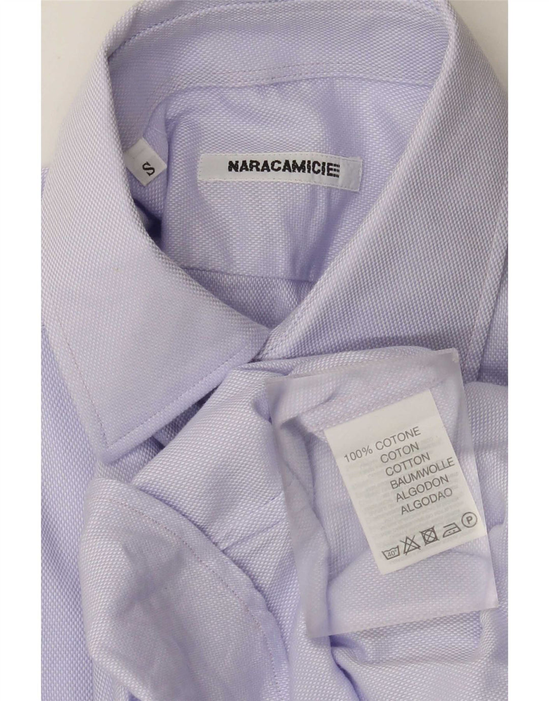 Camisa masculina Naracamicie pequena de algodão roxo