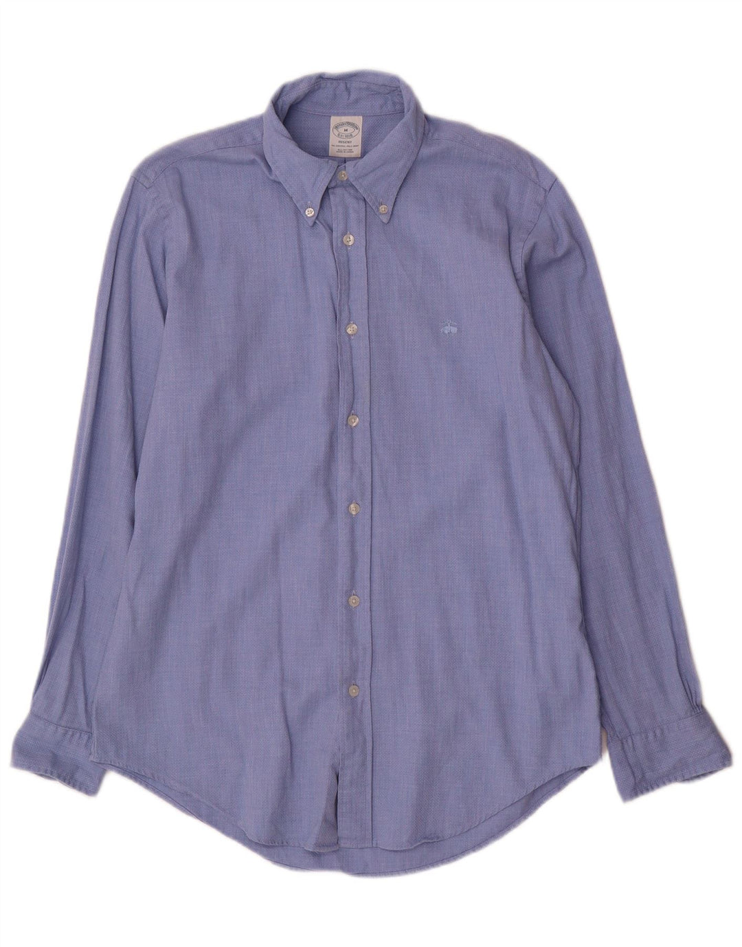 Camisa masculina Brooks Brothers Regent de algodão geométrico azul médio