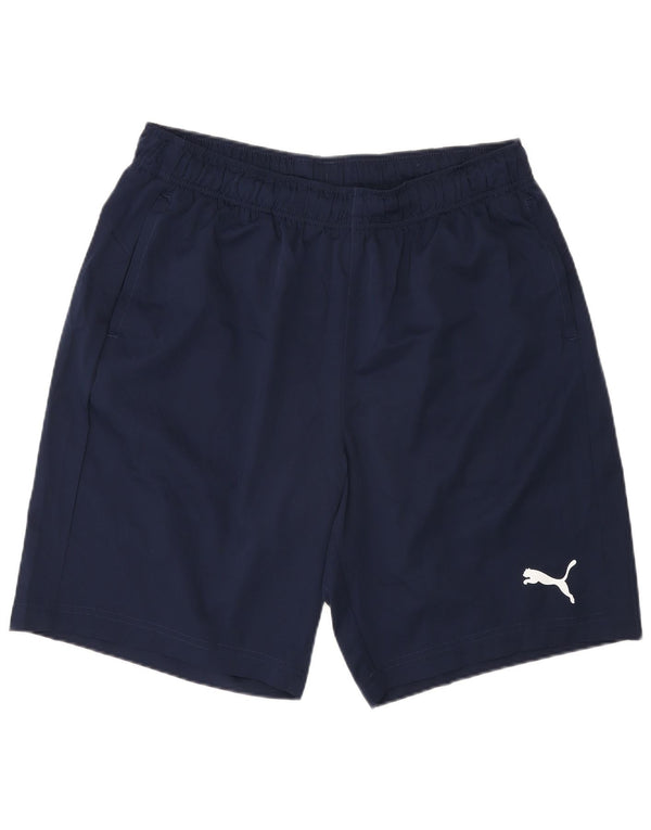 Shorts esportivos masculinos Puma grandes poliéster azul marinho