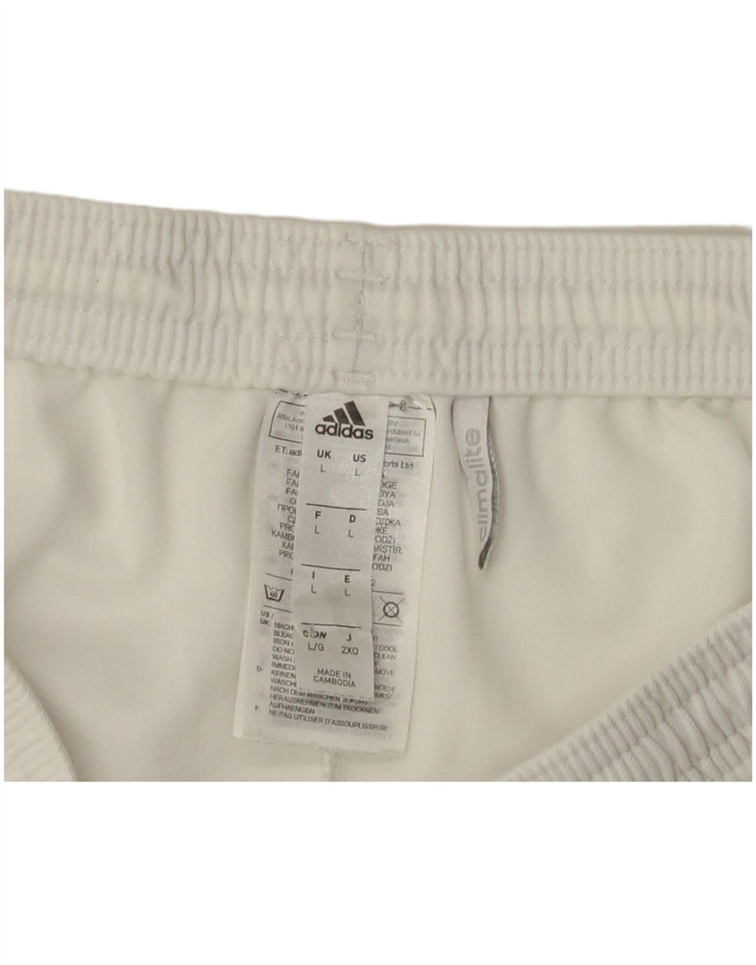 ADIDAS Mens Climalite Sport Shorts Grande Poliéster Branco