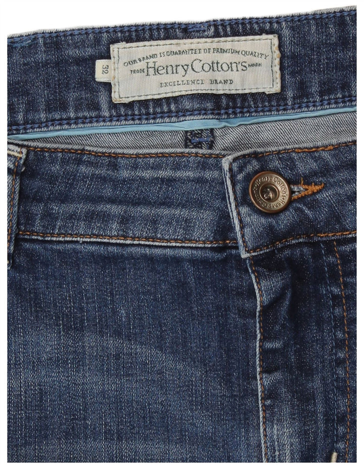 Saia jeans feminina Henry Cottons W32 grande algodão azul