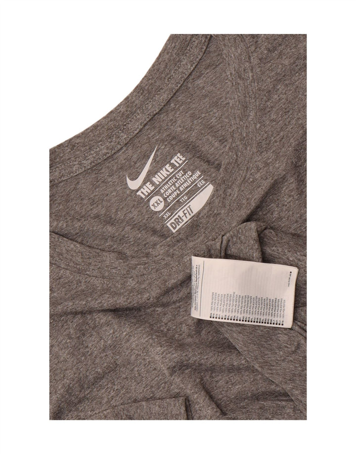 Camiseta Nike Masculina Dri Fit Graphic Top 2XL Cinza Poliéster