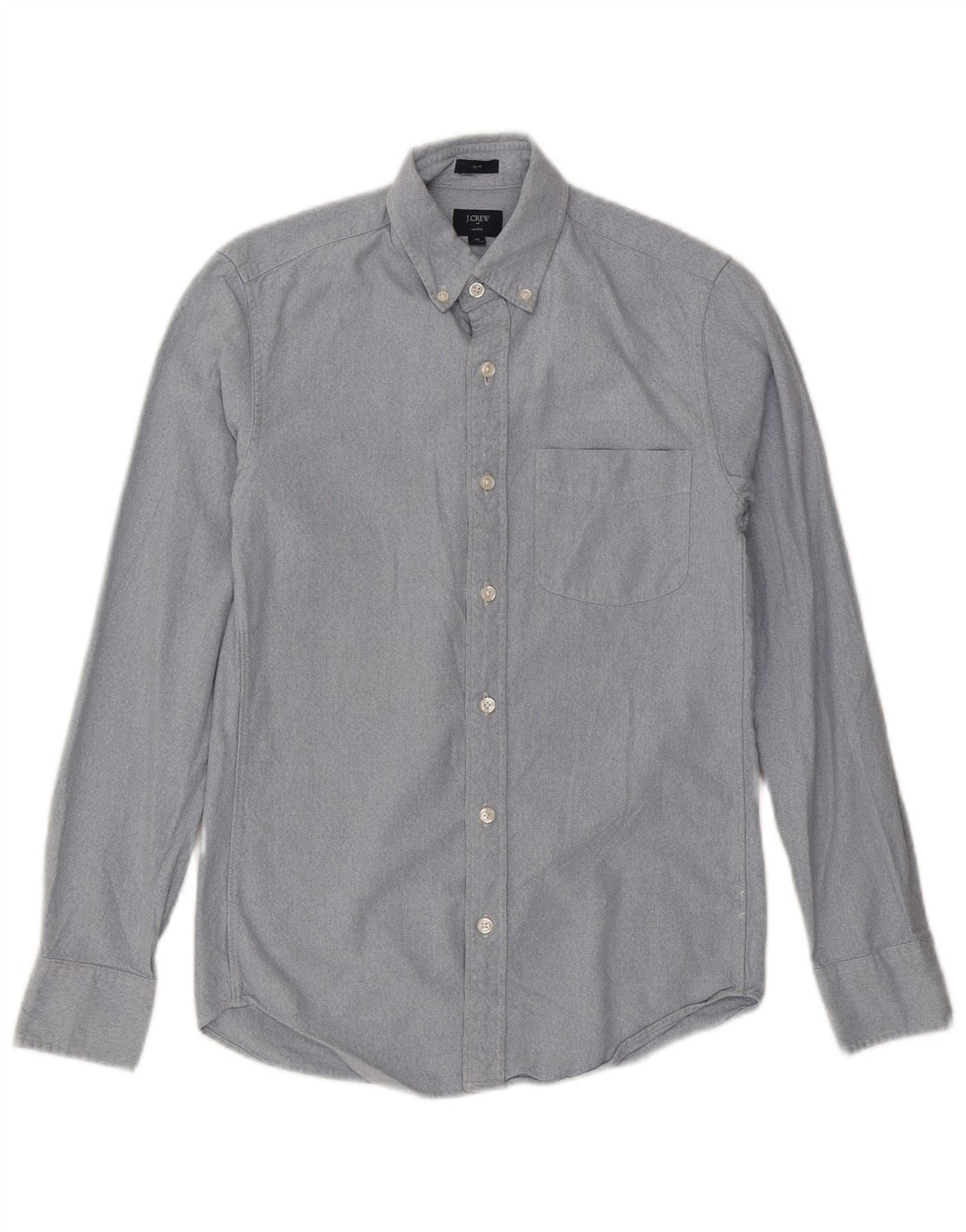 J. CREW Camisa masculina Slim Fit XS Azul Algodão
