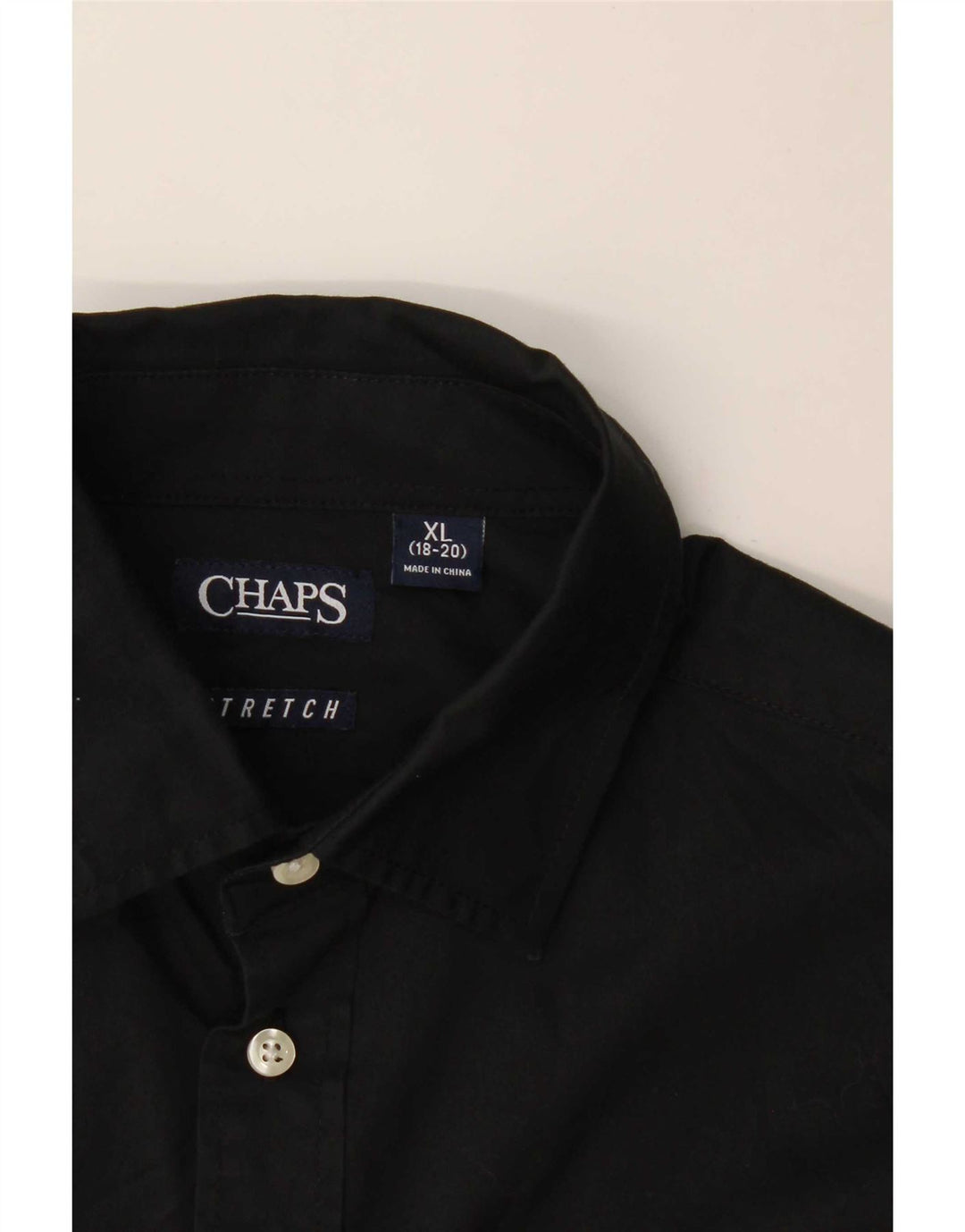 Camisa Chaps Boys 15-16 Anos XL Preto Algodão
