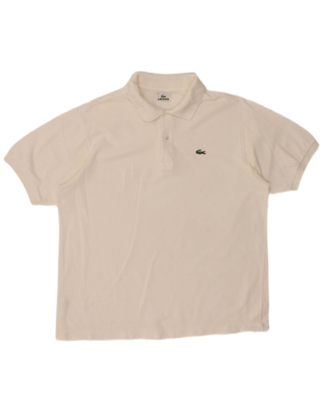 Camisa polo masculina LACOSTE tamanho 6 XL algodão branco