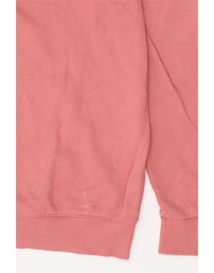 REEBOK Womens Oversized Hoodie Jumper UK 10 Small Pink Cotton Vintage Reebok and Second-Hand Reebok from Messina Hembry 