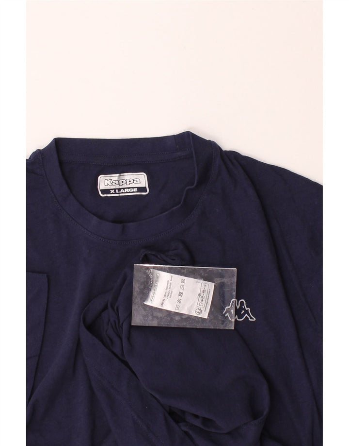 KAPPA Mens T-Shirt Top XL Navy Blue Cotton Vintage Kappa and Second-Hand Kappa from Messina Hembry 