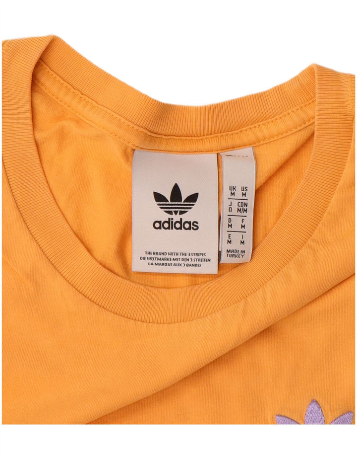 Adidas Mens Camiseta Top Médio Laranja