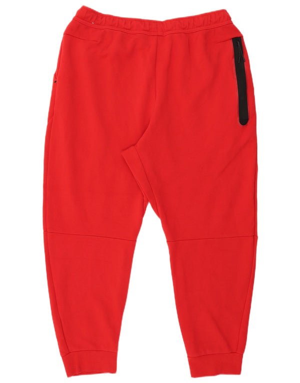 Nike Mens Treino Calças Joggers 2XL Algodão Vermelho