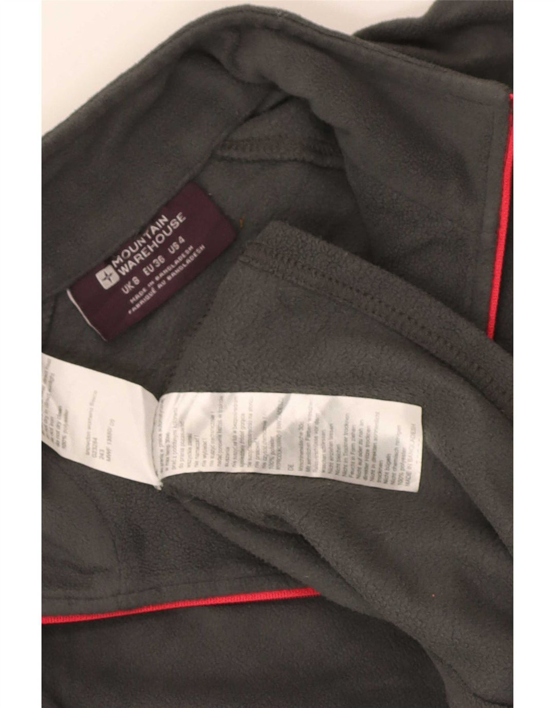 Mountain Warehouse Womens Zip Neck Fleece Jumper Reino Unido 8 Pequeno Poliéster Cinza