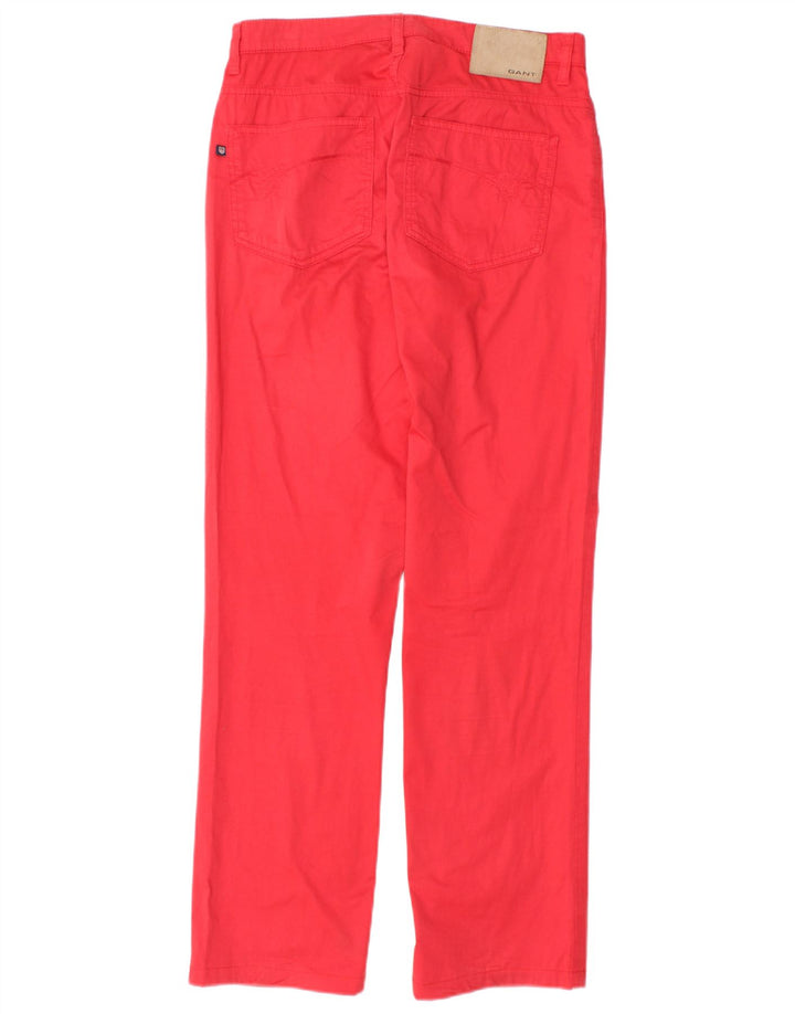 GANT Calça feminina Carol Regular Fit reta casual W28 L29 algodão vermelho