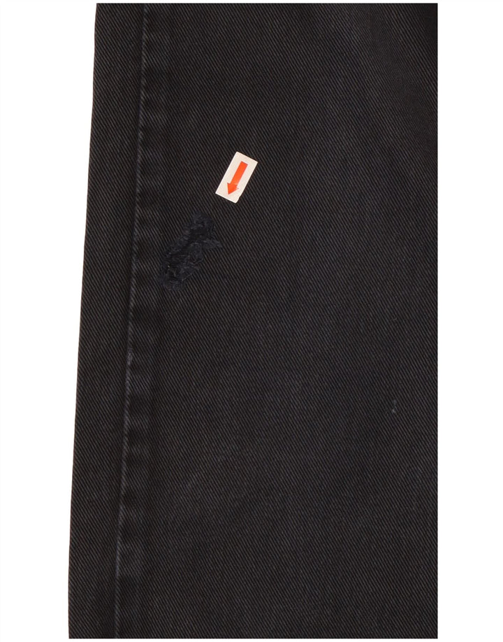 UNIFORME Jeans retos femininos W28 L29 algodão preto