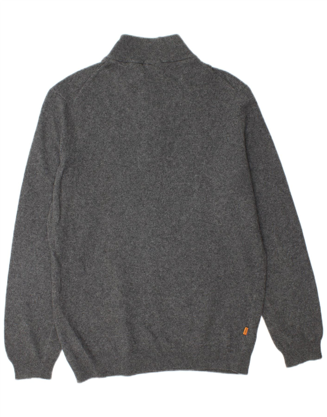 Suéter masculino Timberland com zíper e gola XL em lã Merino cinza