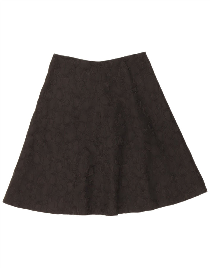 Saia feminina Intrend A-Line UK 12 Médio W30 Preto Floral
