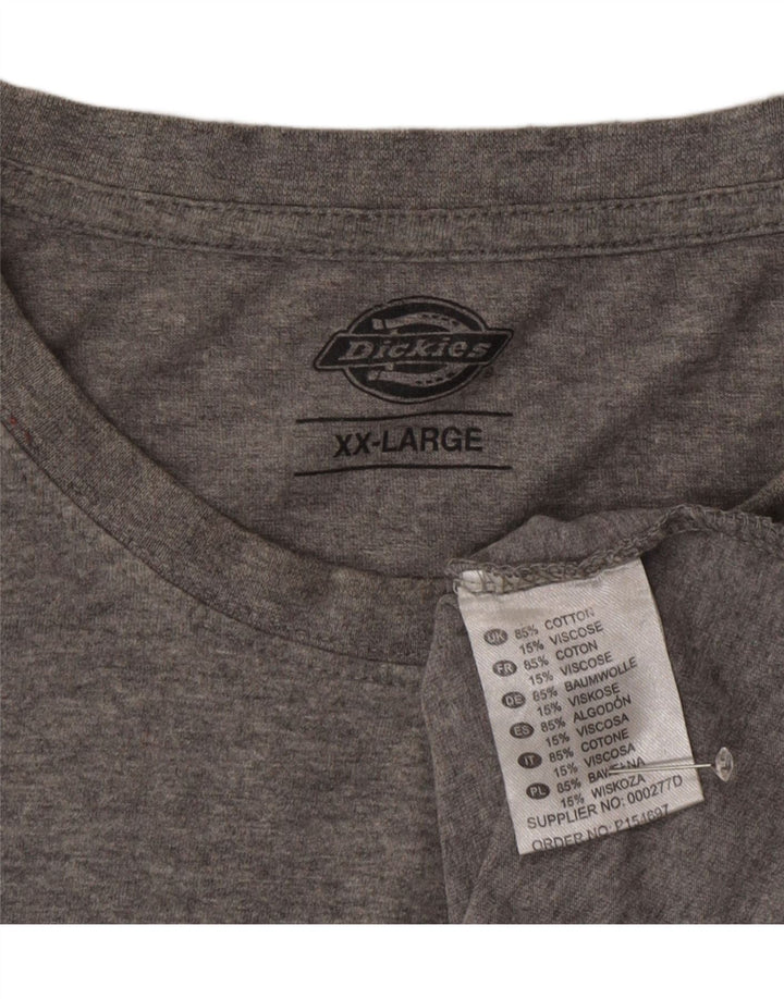 Camiseta gráfica masculina Dickies Top 2XL algodão cinza