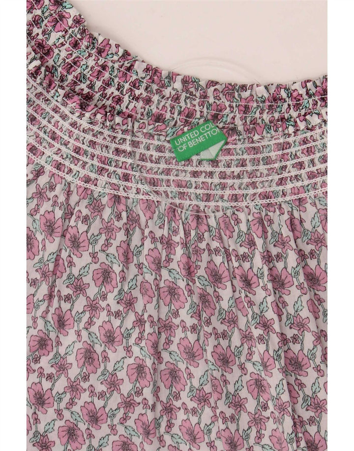Blusa feminina Benetton UK 16 grande floral multicolorida