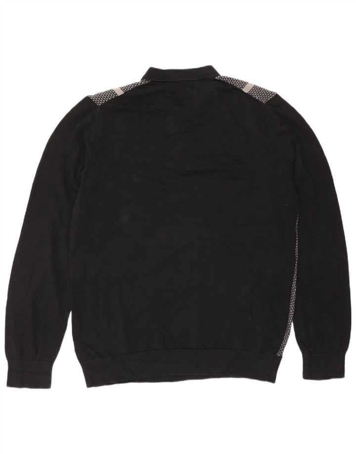 Suéter masculino Marks & Spencer Autograph Polo com gola grande preto