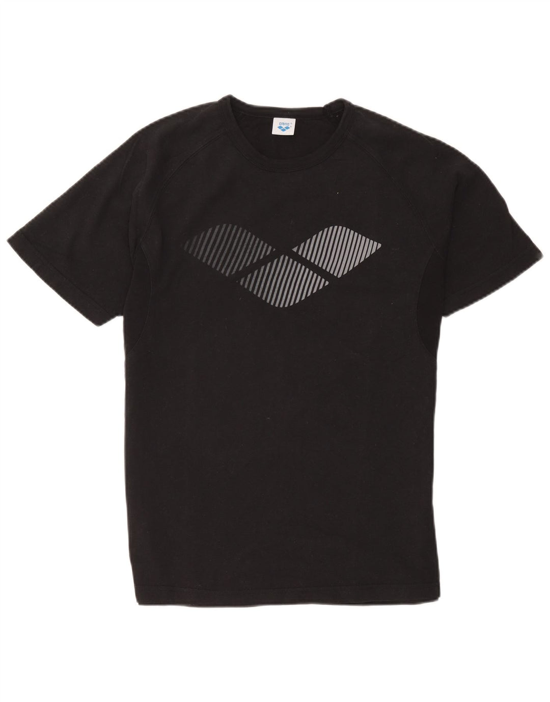 Arena Camiseta masculina gráfica Top médio algodão preto