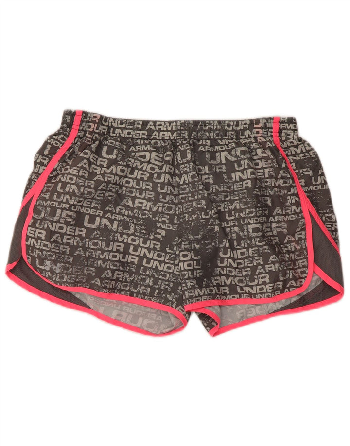 UNDER ARMOUR Calções esportivos femininos Heat Gear Graphic UK 14 cinza médio