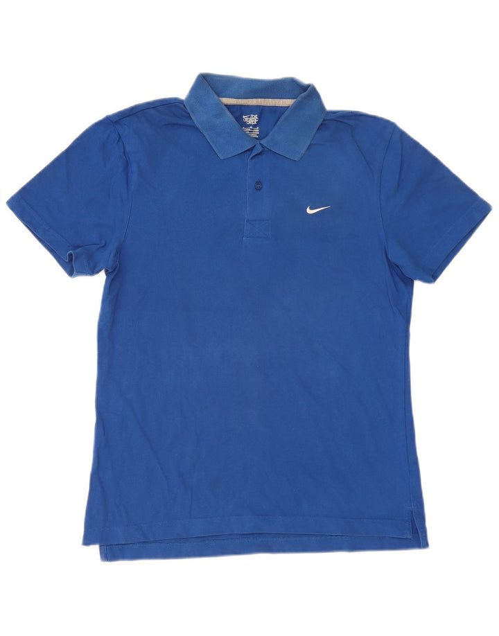 Camisa polo masculina Nike UK 38/40 algodão azul médio