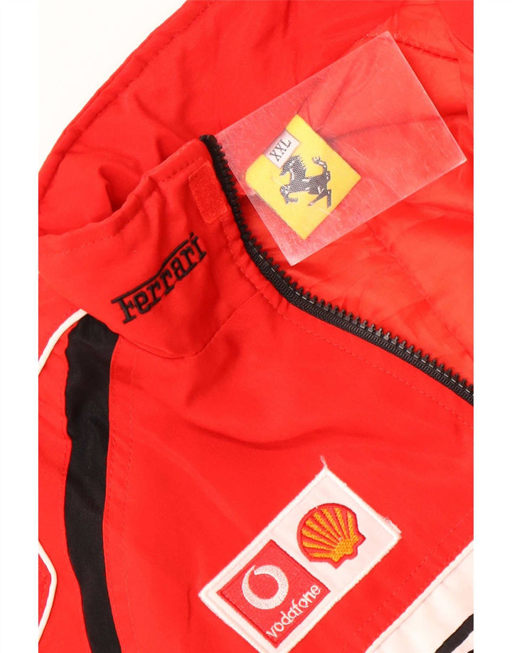 Jaqueta bomber gráfica Ferrari Boys 11-12 anos 2XL vermelho colorblock